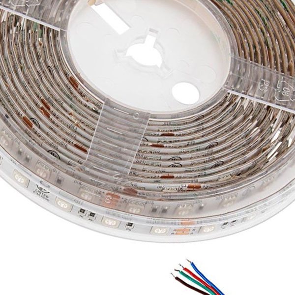 5m RGB LED Strip Light - Color-Changing LED Tape Light - 12V / 24V - IP64 Weatherproof - RGB - 196.9in (16.40ft)