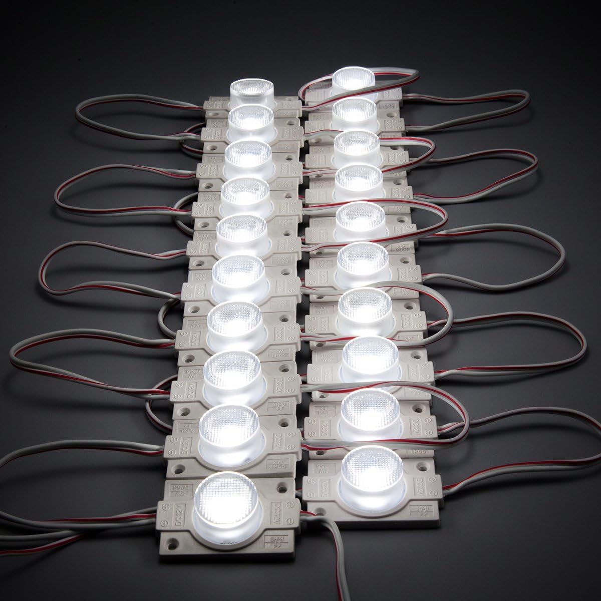 LED Module 12V with Lens 1.5W for Light Box with Tape Adhesive Back (20pcs Pack)