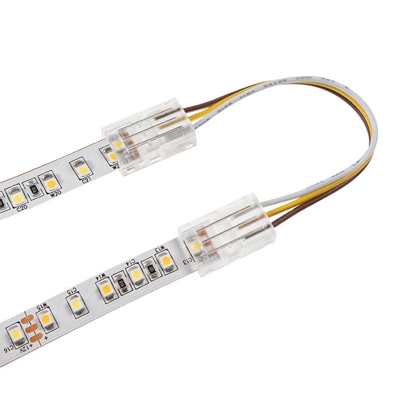 4" Solderless Clamp-On Jumper Connector - 10mm Tunable White LED Strip Lights