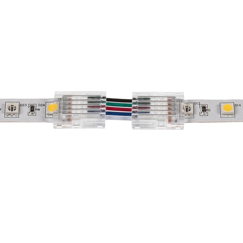 Solderless Clamp-On Up / Down L Wire Connector - 12mm RGBW LED Strip Lights