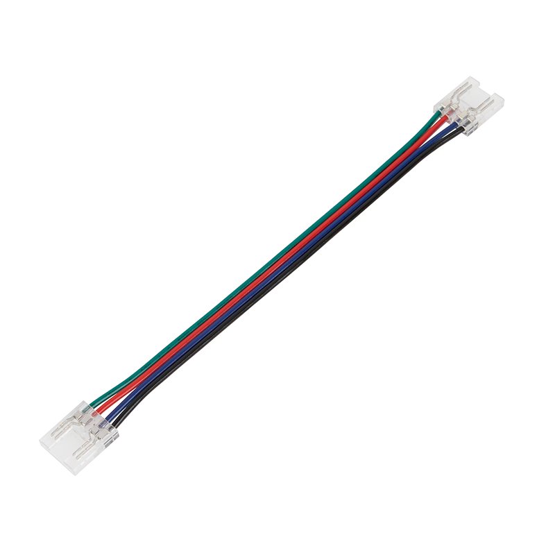 5.5" Solderless Clamp-On LED Jumper Connector - 12mm RGB COB Strip Lights