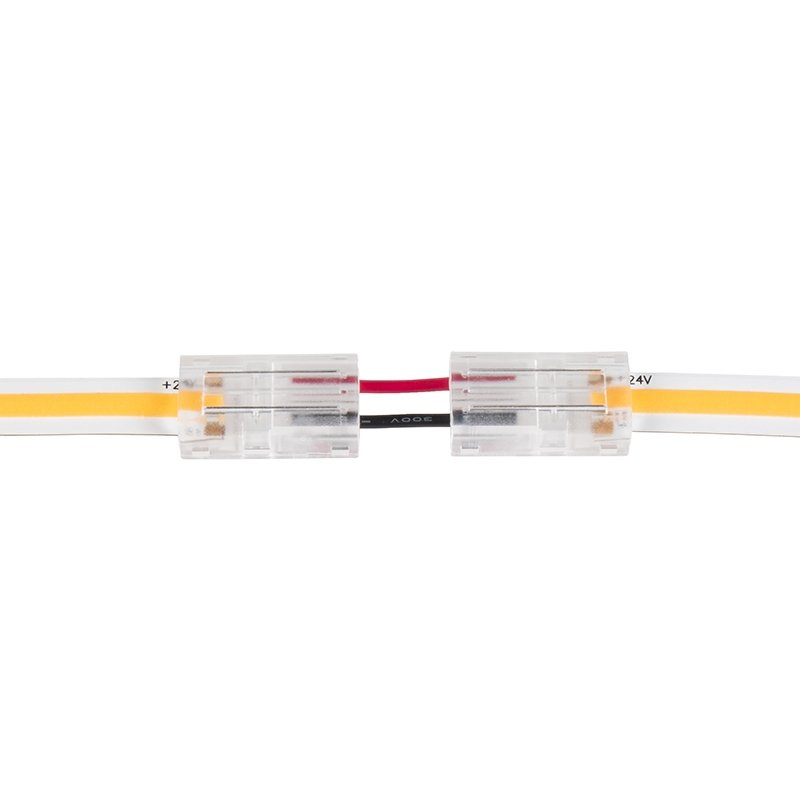 Solderless Clamp-On Up / Down 'L' Wire Connector - 8mm COB LED Strip Lights