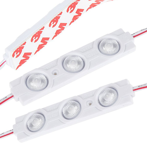 Single Color LED Modules - Linear Module with 3 SMD LEDs - 185 Lumens/Module - 20-Pack / 100-Pack