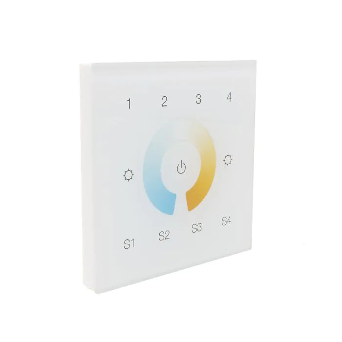 Sunricher DALI DT8 Four Group Dual Colour DALI Wall Panel White (Low voltage)