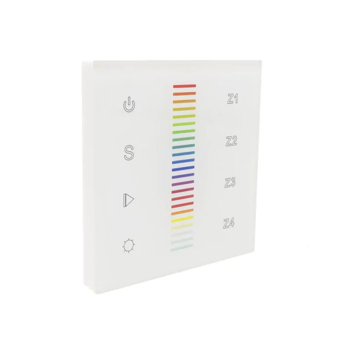 Sunricher DALI DT8 Four Group RGB Colour Changing Touch Slider DALI Wall Panel White (Low voltage)