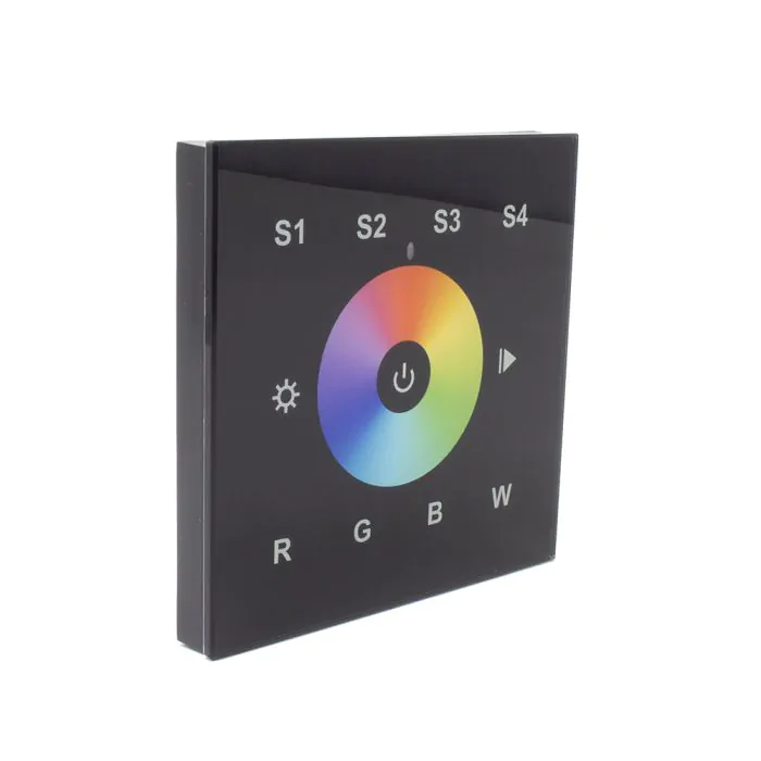 Sunricher RF RGBW 4 x Scene RF Wall Panel Black (Mains voltage)