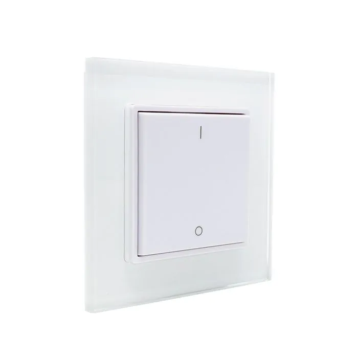 Sunricher RF Single Colour Push Switch RF Wall Panel White (Battery powered)