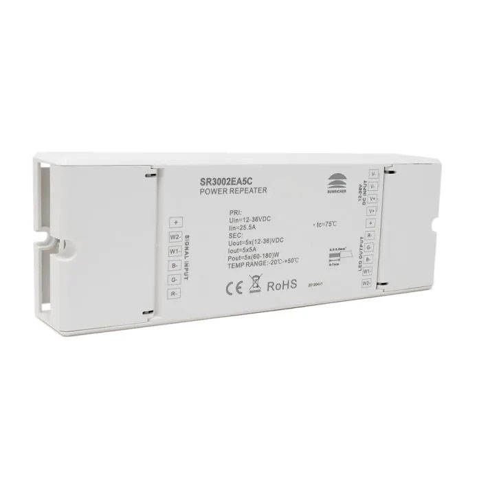 Sunricher PWM Data Repeater 5 Channel 5A Constant Voltage