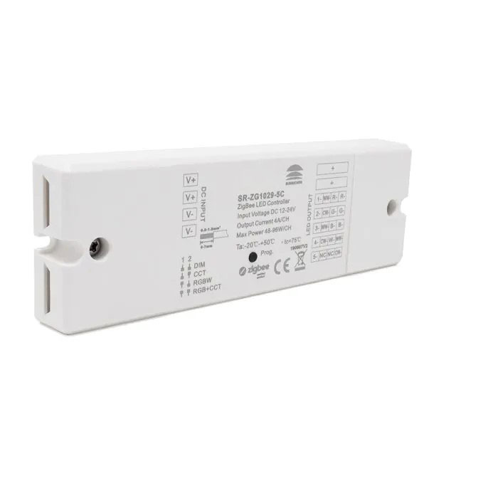 Sunricher ZigBee Five Channel RGB & CCT 4 in 1 Constant voltage Receiver