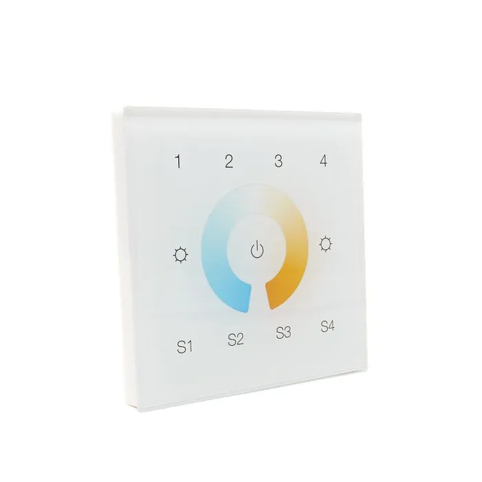 Sunricher ZigBee Dual Colour CCT 4 Group 4 Scene Wall Panel White (Mains voltage)