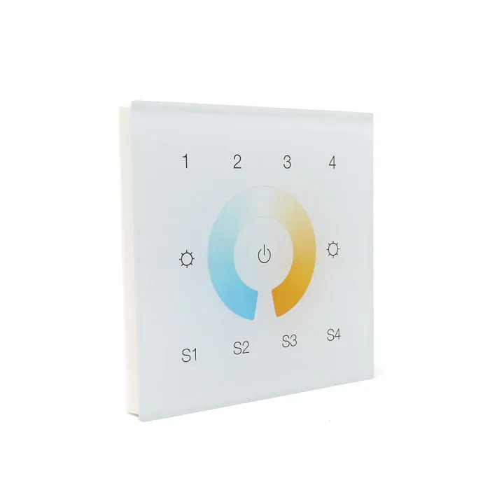 Sunricher Z-Wave Dual Colour (CCT) 4 Group Wall Panel White (Mains voltage)