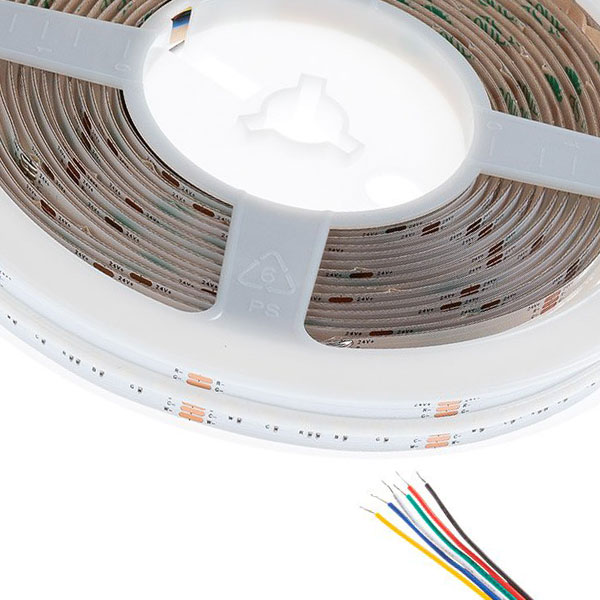 5m RGB+CCT COB LED Strip Light - COB Series LED Tape Light - IP20 - 24V