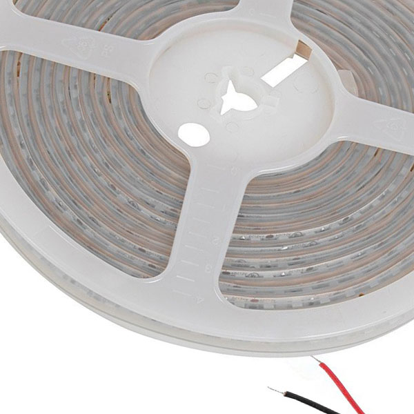 5m White LED Side Emitting Strip Light - 12V - IP65