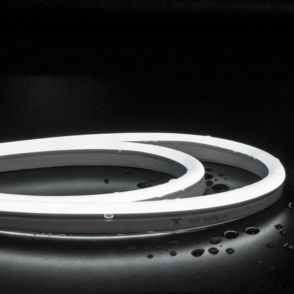 Tagra | IP65 | 24V | Essential | Horizontal Bend LED Neon Flex | 10x15mm | 8.0W p/m | 6500K | 5 Metre